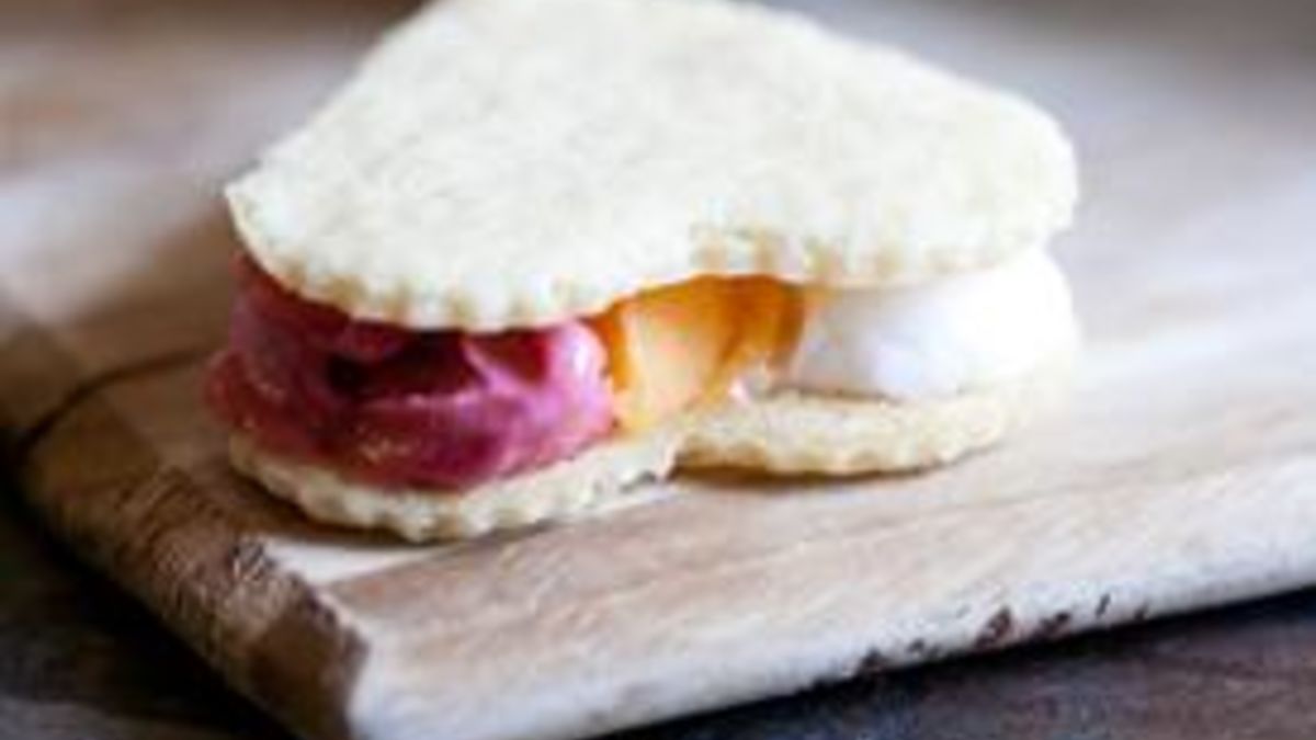 Neapolitan Sorbet Sandwiches
