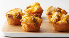 How to Make 3 Ingredient Cheesy Sausage Biscuit Cups Video