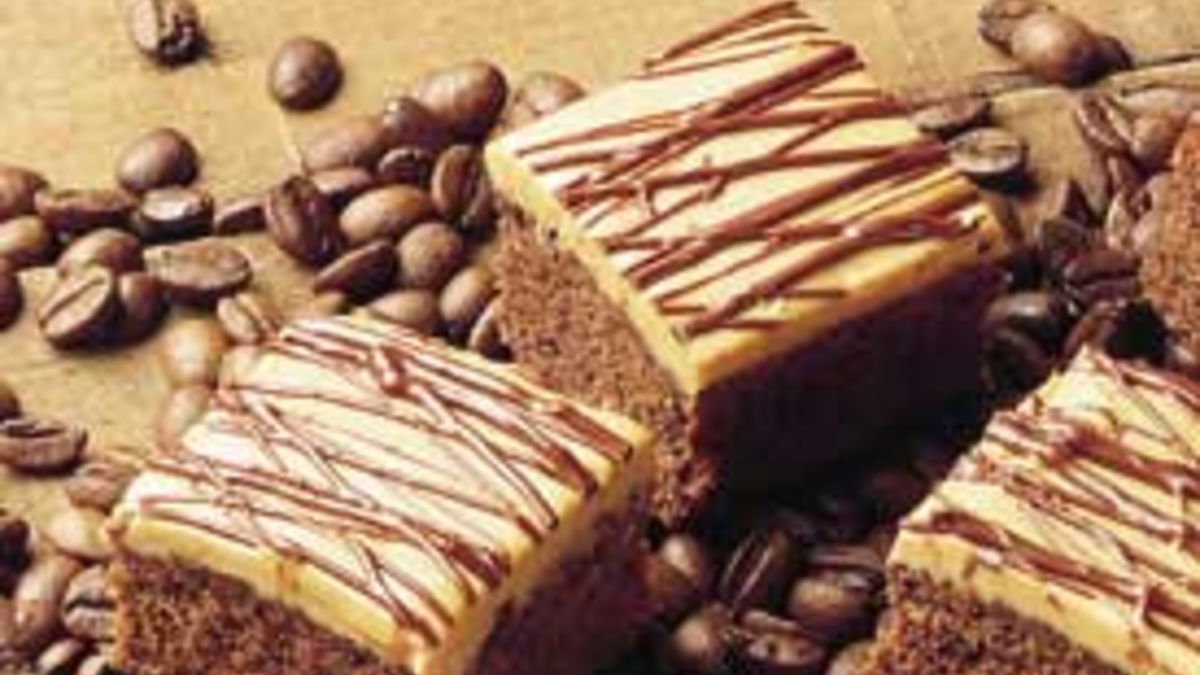 Mocha Brownies with Chocolate Glaze