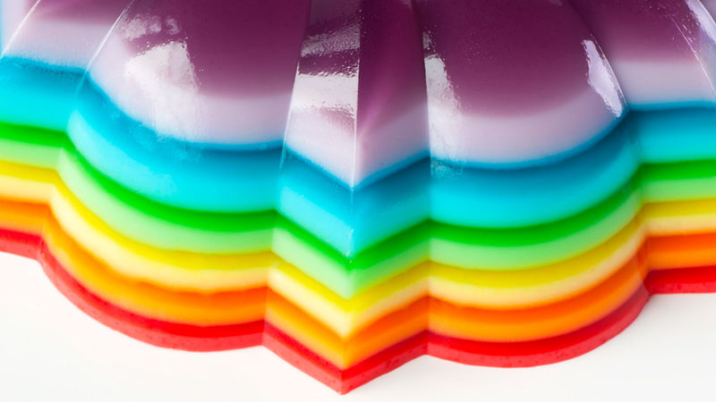 spiked rainbow ribbon salad