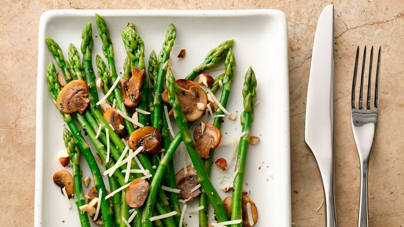 Hazelnut Parmesan Asparagus