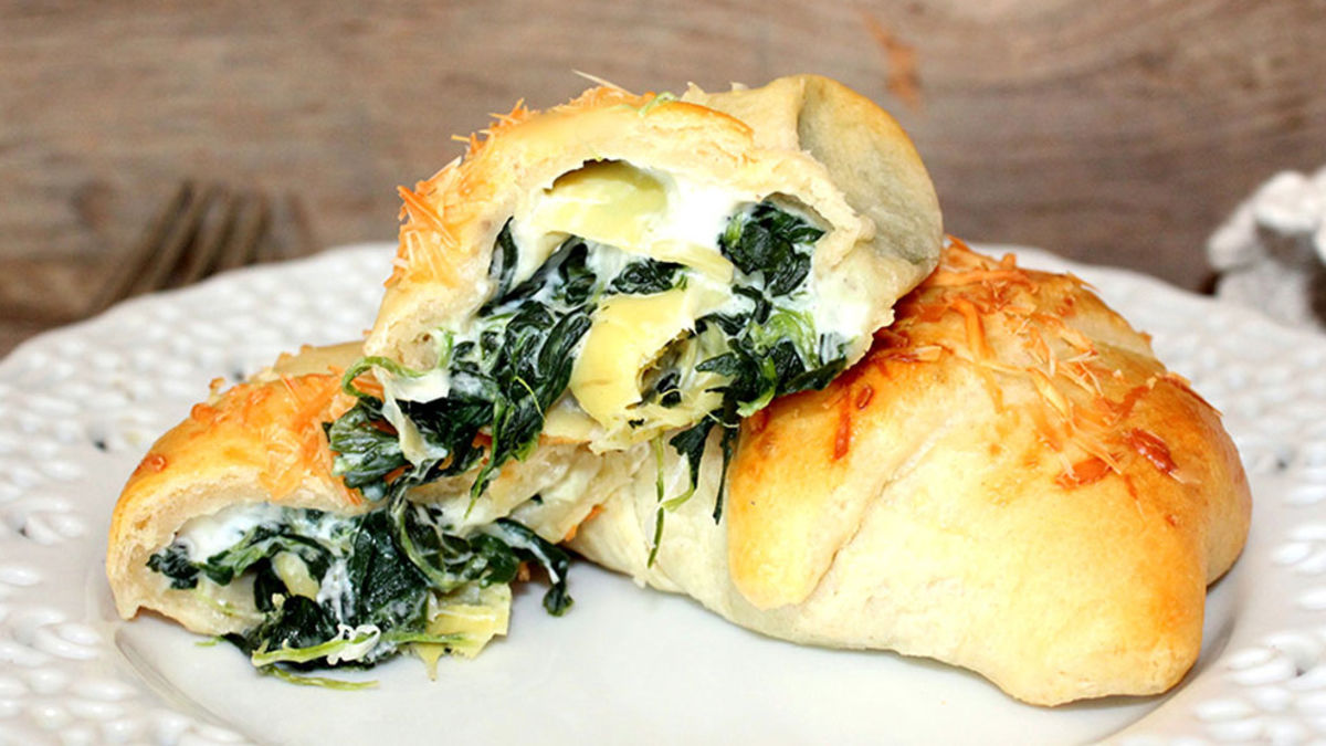Spinach and Artichoke-Stuffed Crescents  