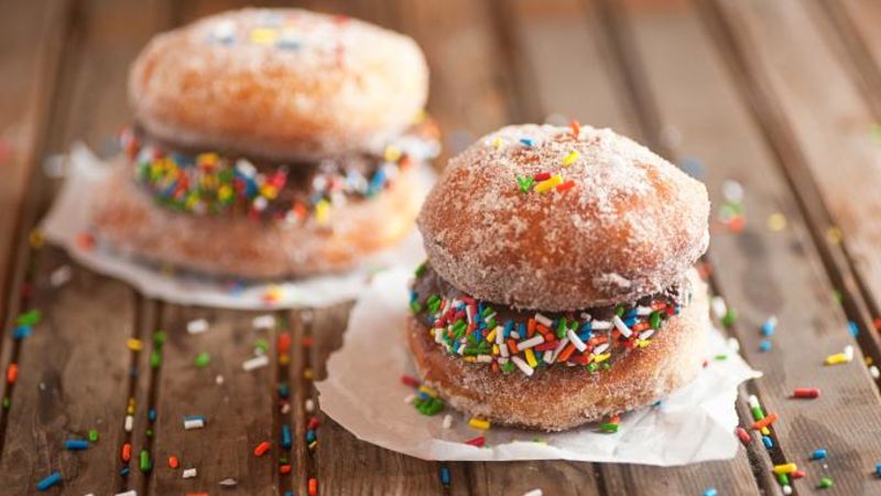 Donut Ice Cream Sandwiches Recipe - Tablespoon.com