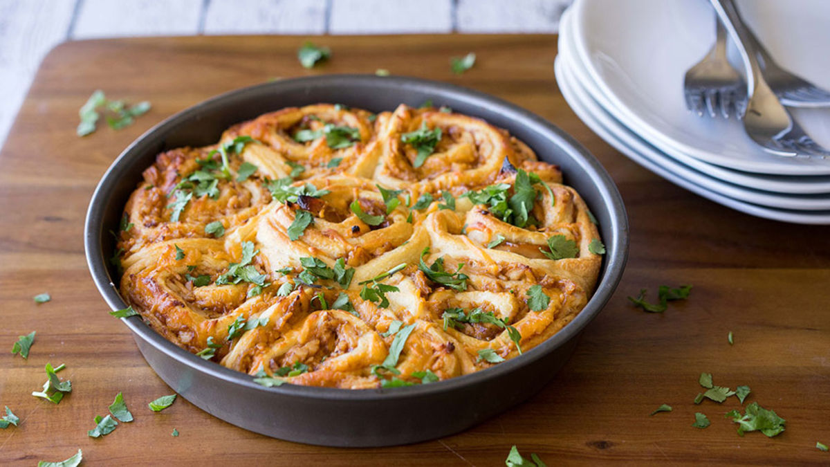 BBQ Chicken Pinwheel Bake