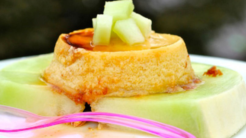 Honeydew Melon Flan