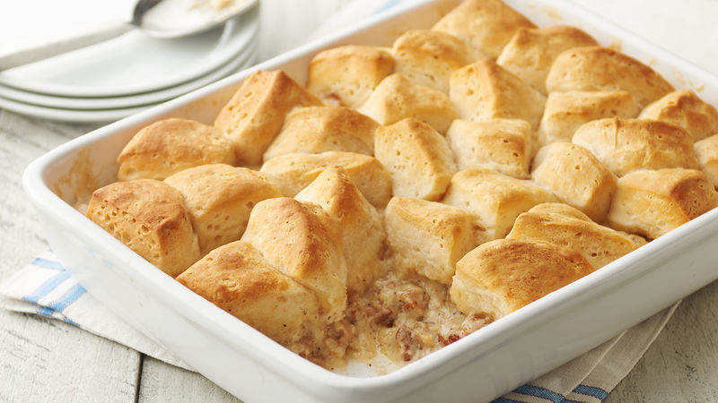Sausage Biscuits and Gravy Casserole