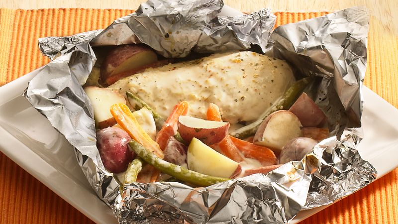 Grilled Parmesan Ranch Chicken Foil Packs