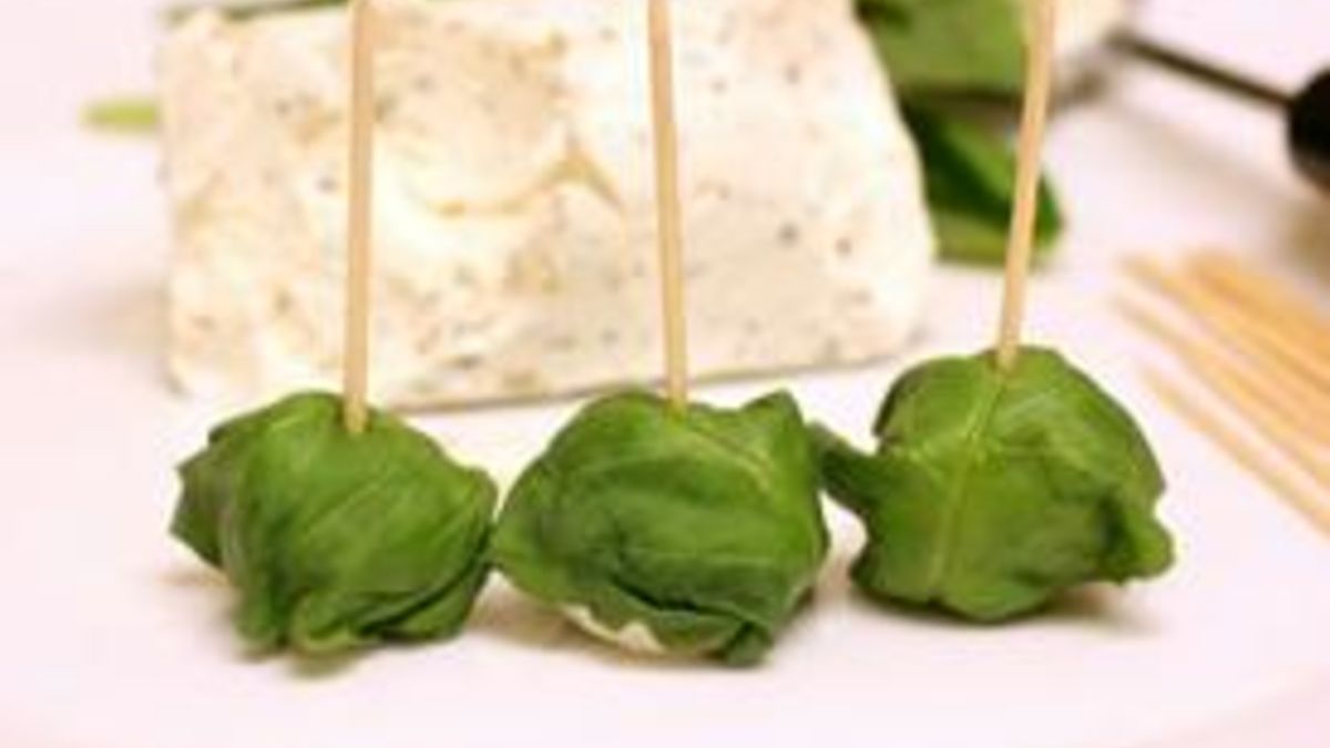 Prim's Basil Goat Cheese Bites
