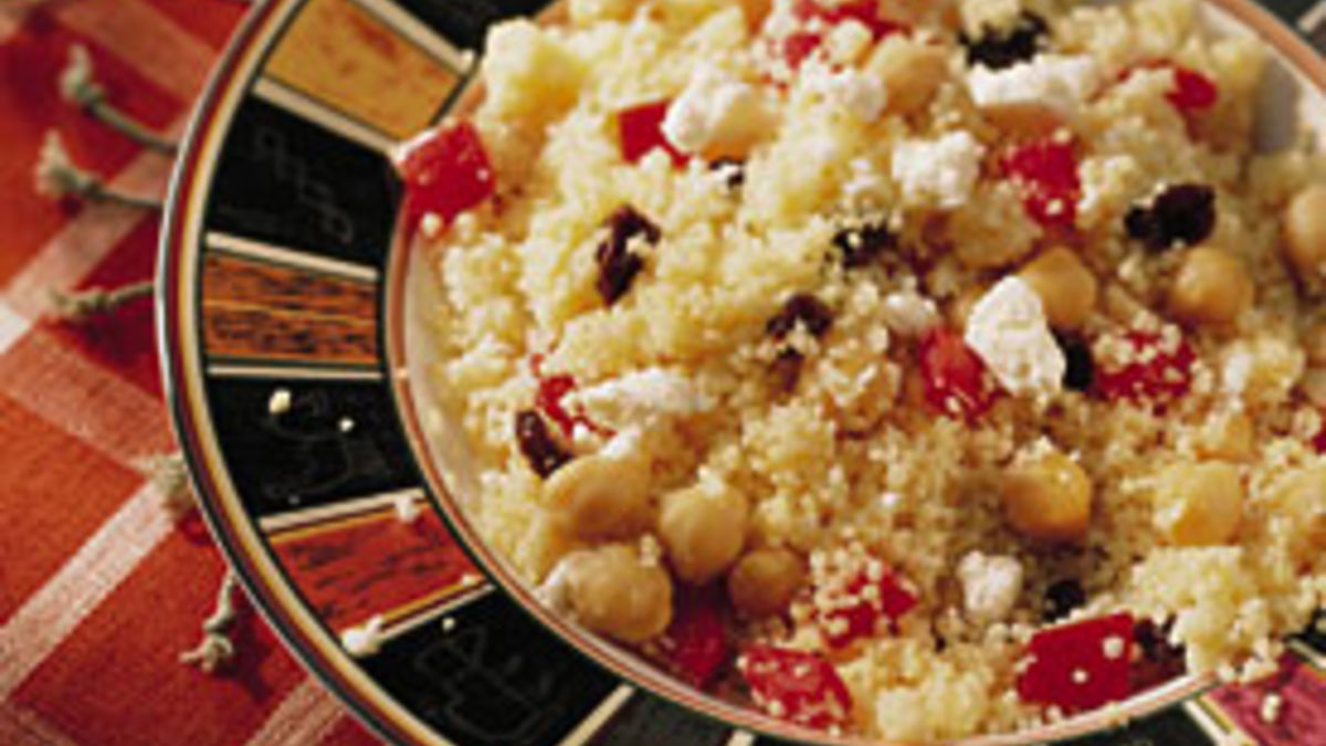 Mediterranean Couscous and Beans