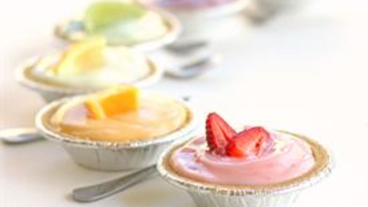 Spring Rainbow Yogurt Tartlets