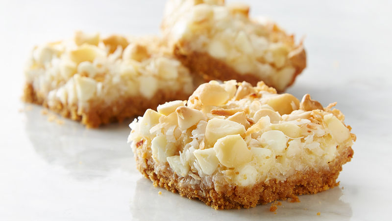 white chocolate macadamia bars