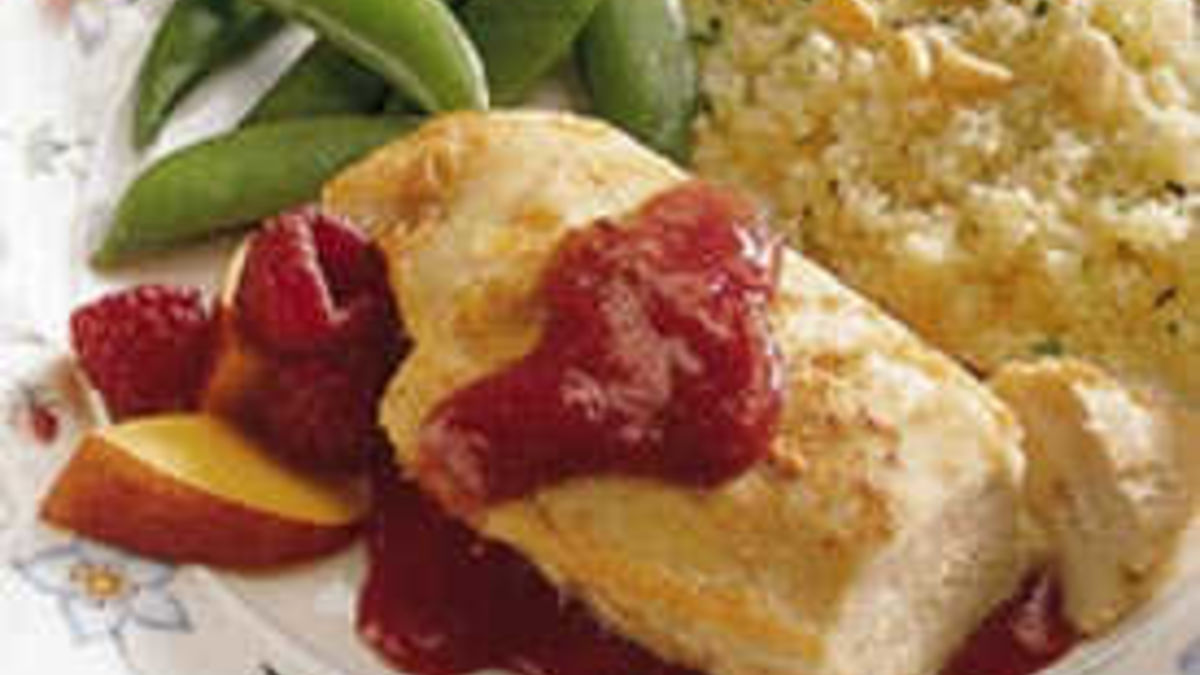 Grilled Raspberry-Peach Chicken