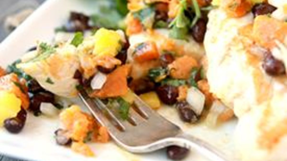 Chicken with Roasted Sweet Potato Salsa