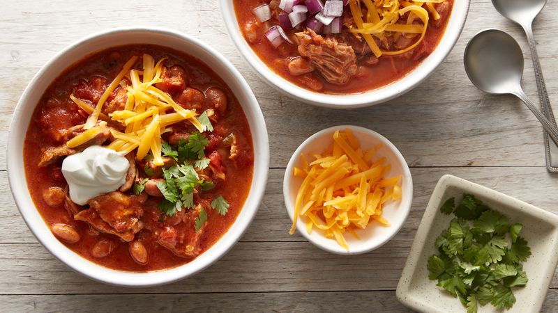 slow cooker pulled pork chili