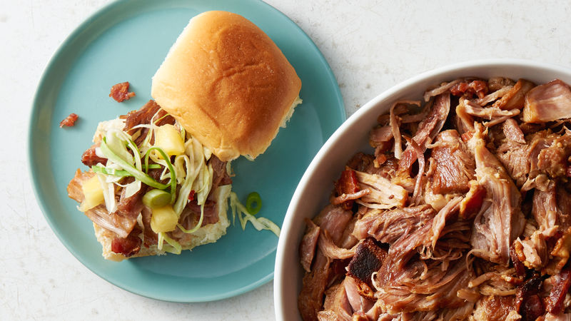Instant Pot Kalua Pork Sliders with Pineapple Slaw