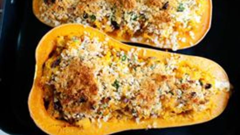 Twice Baked Blue Cheese Butternut Squash Recipe - Tablespoon.com