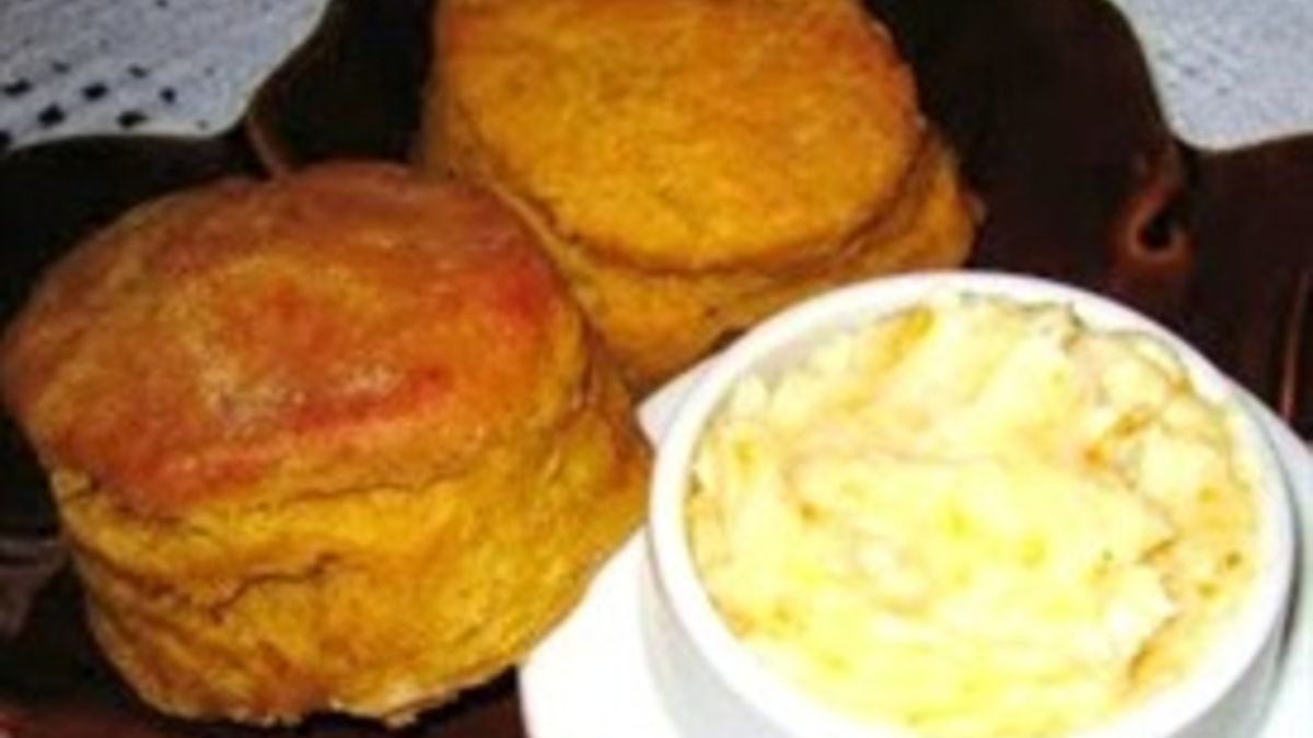 Pumpkin Angel Biscuits With Orange Honey Butter