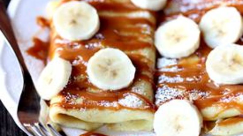 Salted Caramel Banana Blintzes Recipe - Tablespoon.com