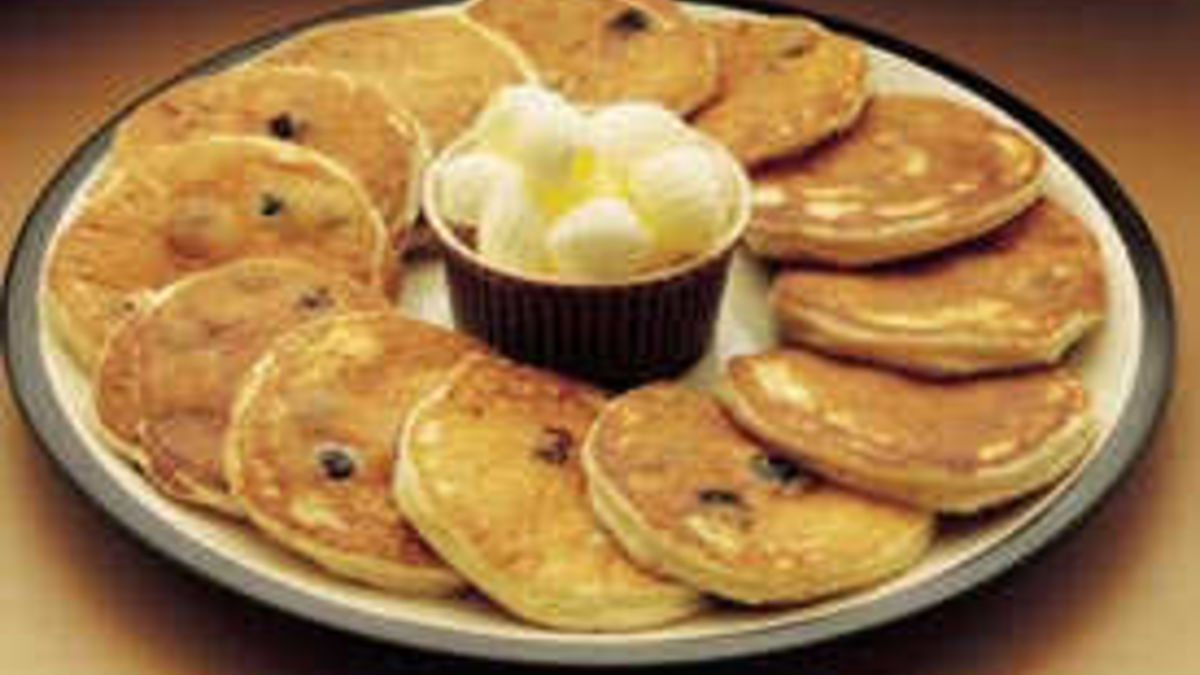 Sour Cream-Blueberry Pancakes
