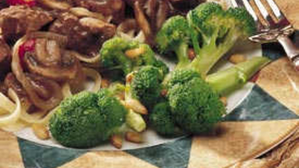 Broccoli with Pine Nuts (Cooking for 2)