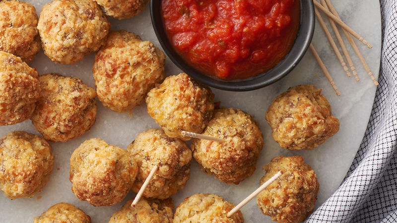 Turkey Parmesan Cheese Balls prepared recipe 