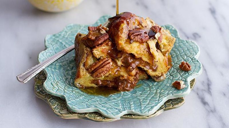 Overnight Caramel-Pecan Stuffed French Toast Recipe - Tablespoon.com