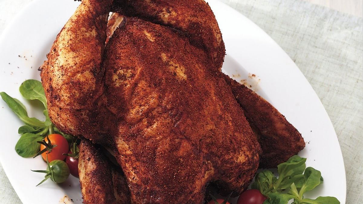 Poulet à la canette de bière à la sauce chili épicée
