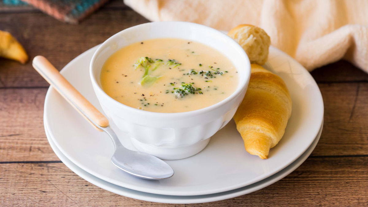 Three-Cheese Broccoli Soup