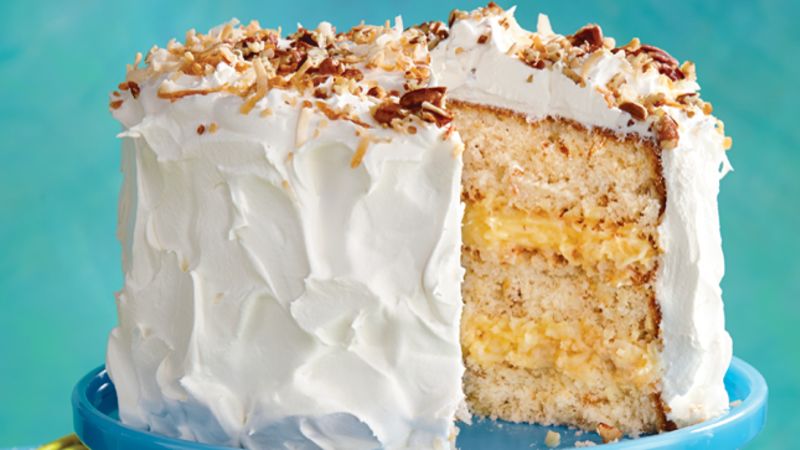 Coconut-Pecan Layer Cake Recipe - BettyCrocker.com