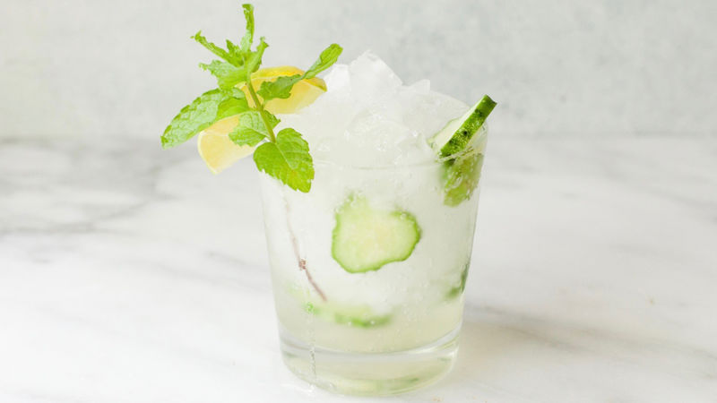 cucumber lime lacroix mojito