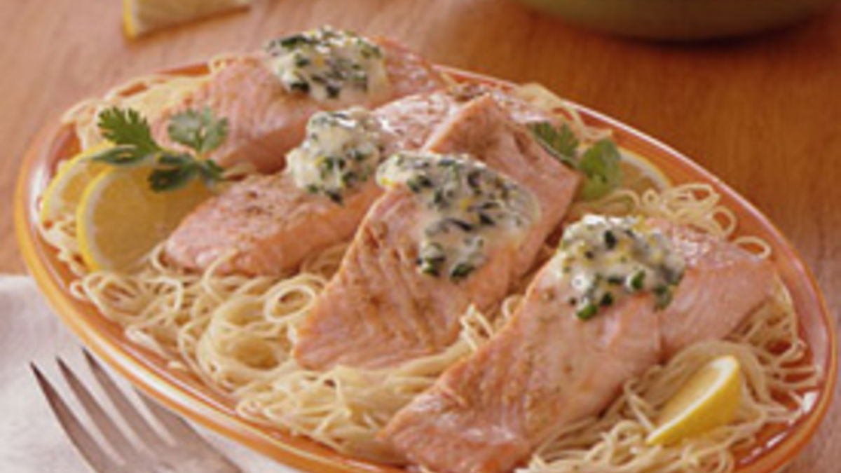 Baked Salmon with Cilantro