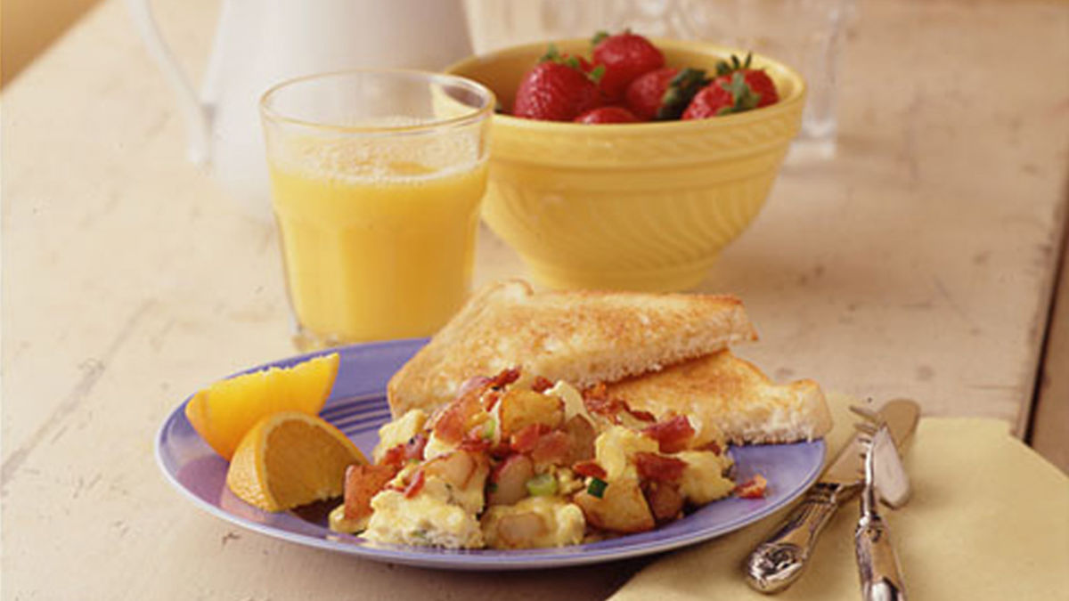 Potato, Bacon and Egg Scramble