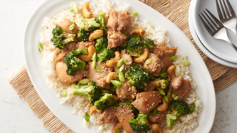 Slow Cooker Sesame Chicken with Cashews