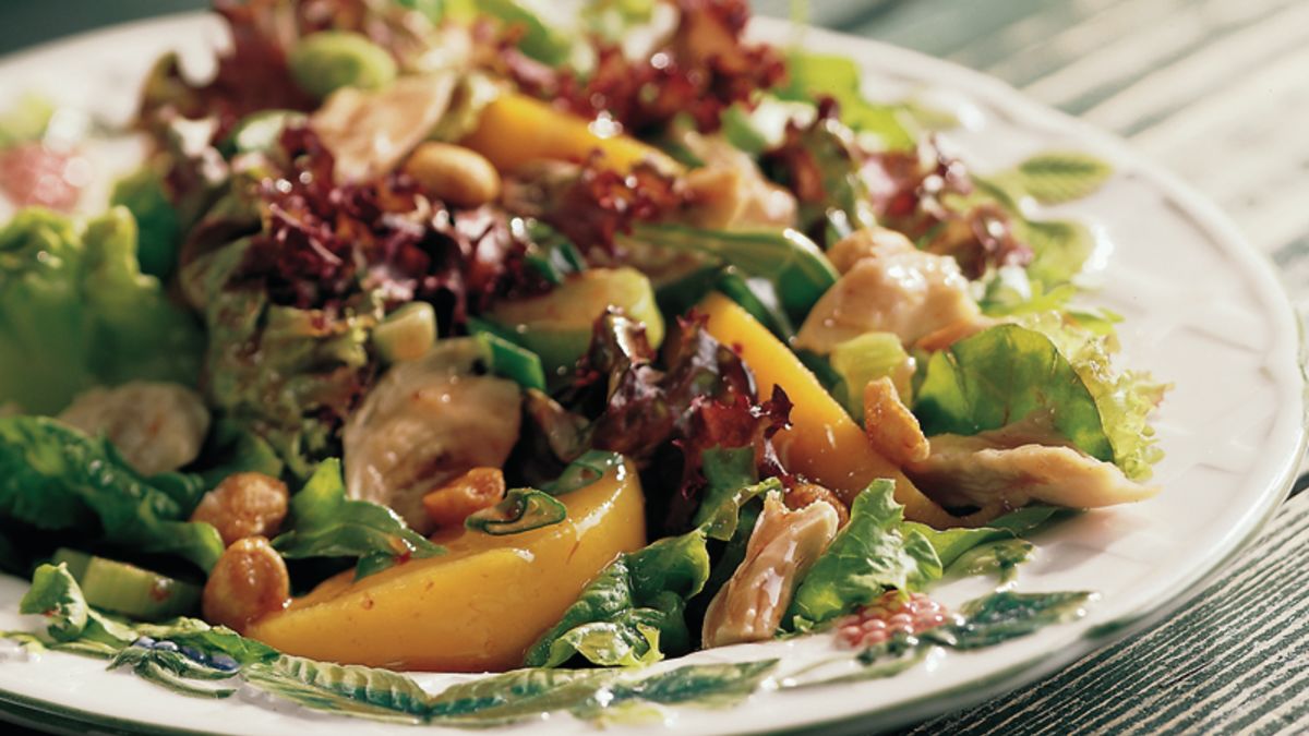 Peach and Peanut Chicken Salad