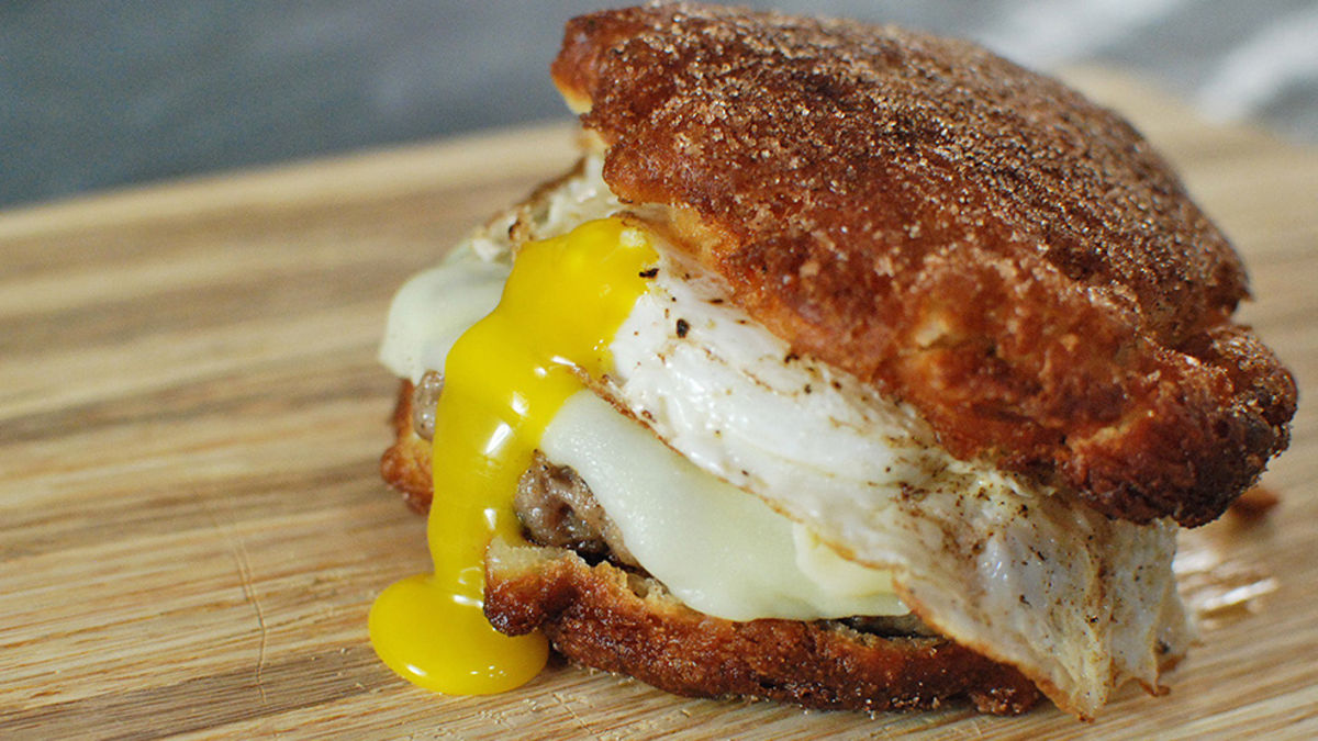 Fritter Breakfast Sandwich