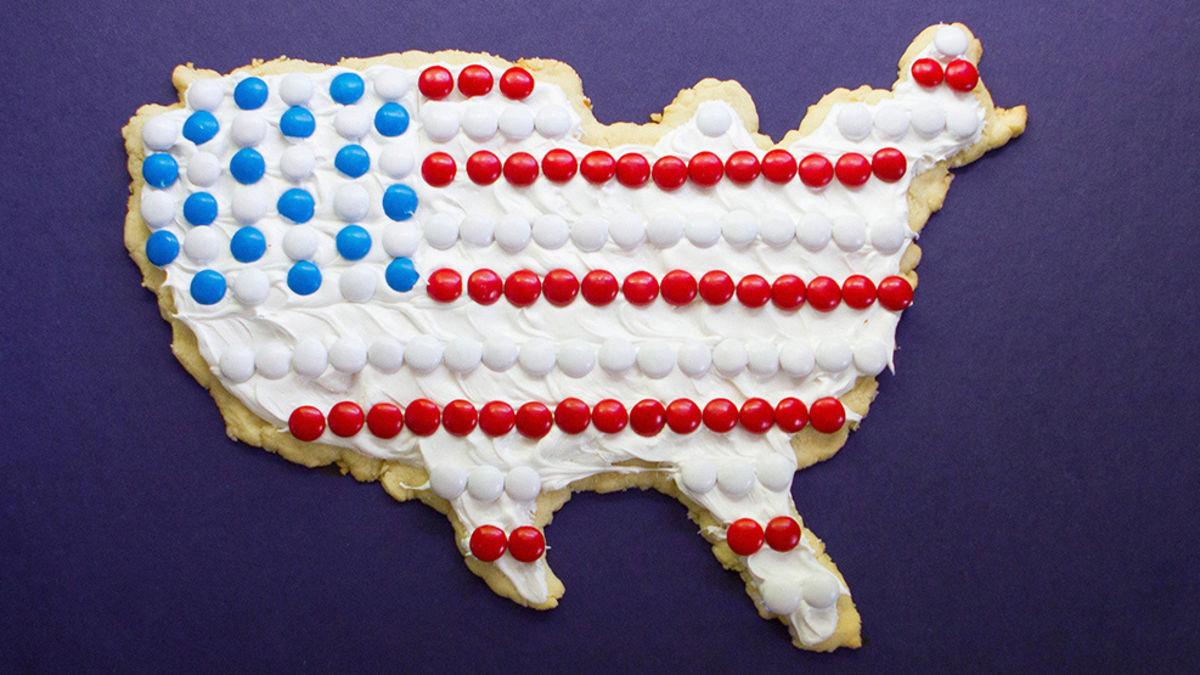 Flag Sugar Cookie Pizza