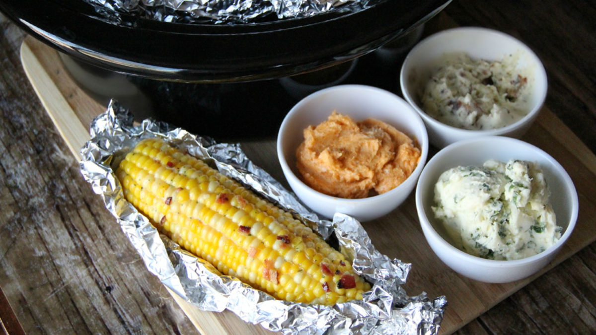 Slow-Cooker Corn on the Cob with Flavored Butters