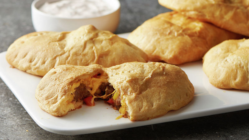 Beefy Cheesy Taco Calzones