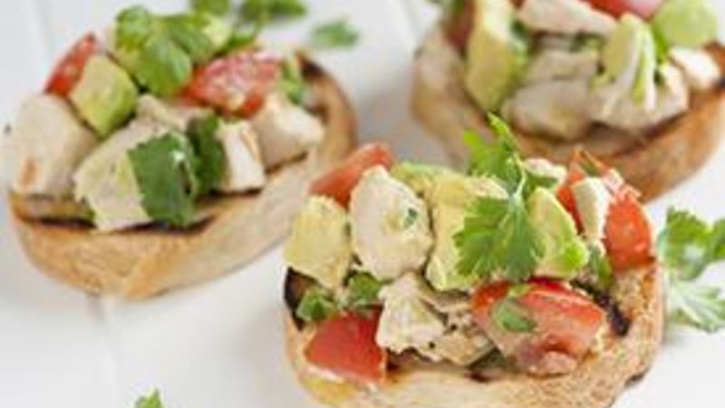 Spicy Grilled Chicken Bruschetta Recipe - Tablespoon.com