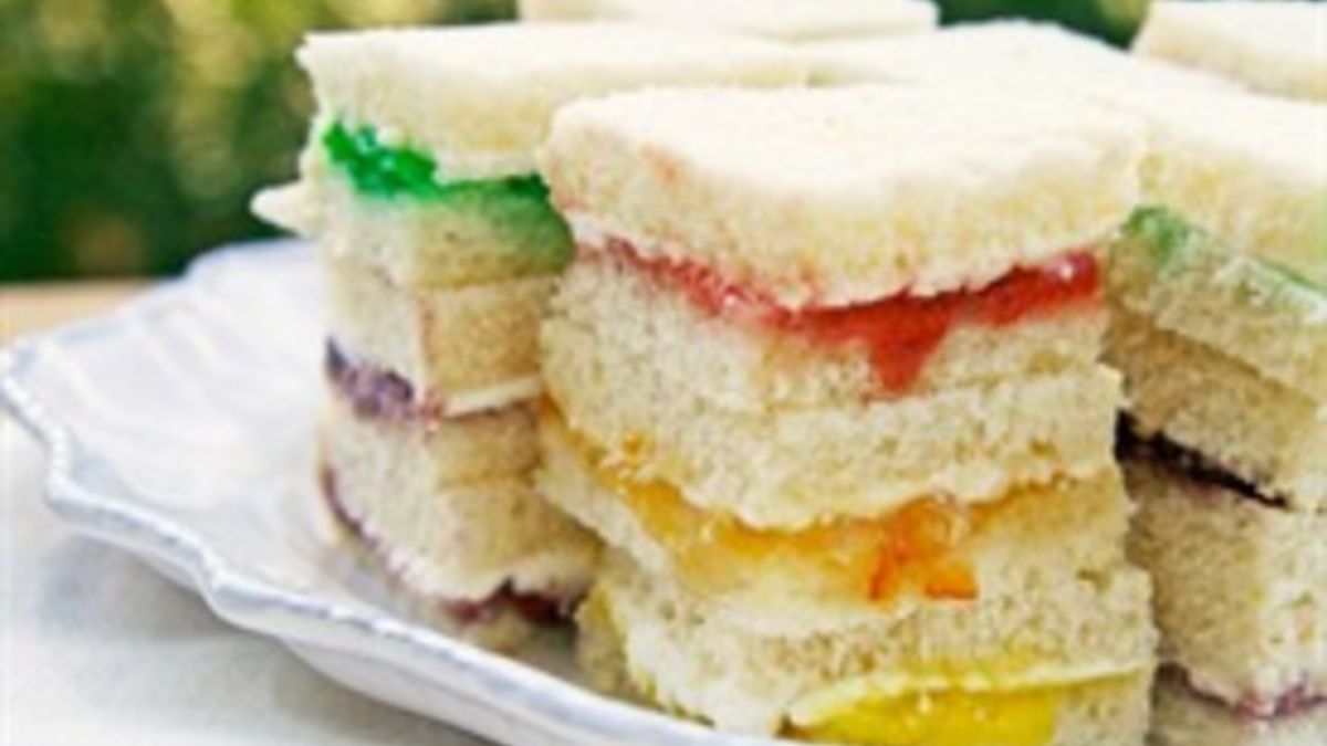 Rainbow Cream Cheese Sandwich Bites