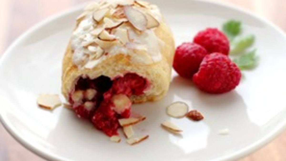 White Chocolate Raspberry Crescents