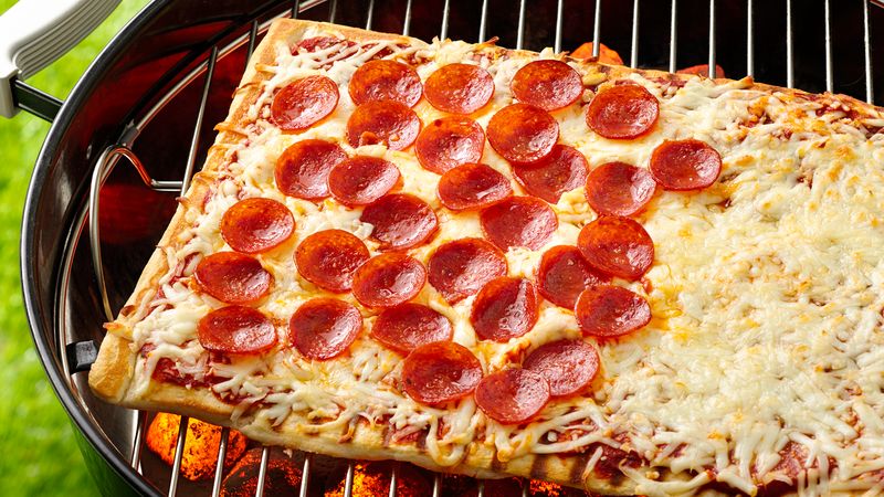 Grilled Half-and-Half Pizza