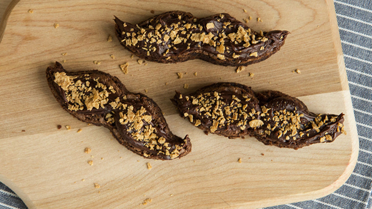 Movember Mustache Brownies