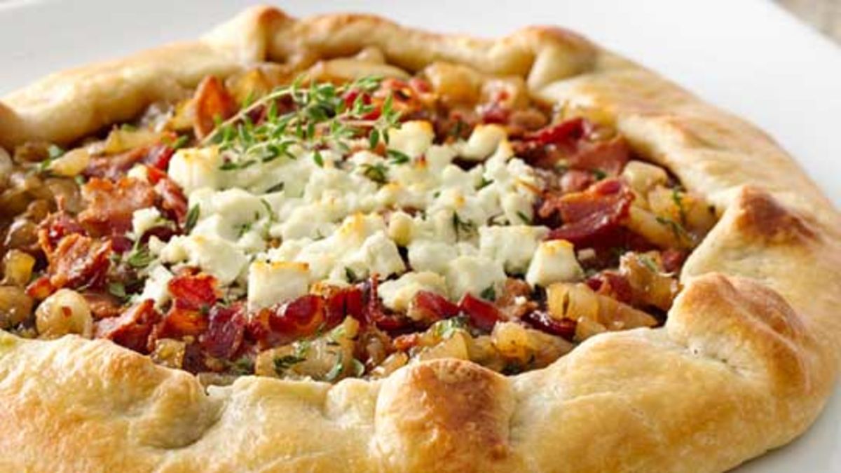 Caramelized Onion and Bacon Galette
