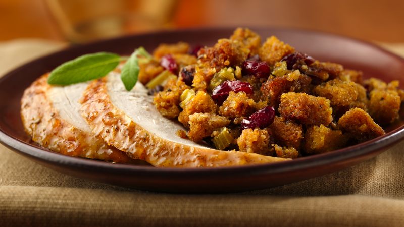 Orange-Glazed Roast Turkey with Gluten-Free Cranberry-Orange Stuffing