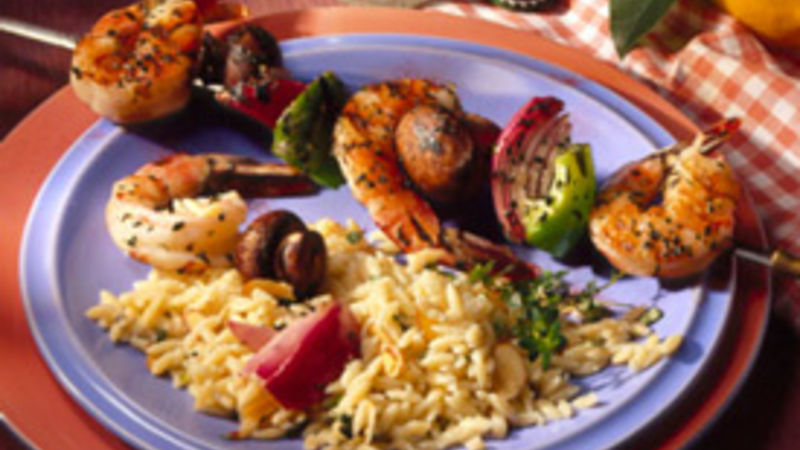 Shrimp and Vegetable Skewers Recipe - BettyCrocker.com