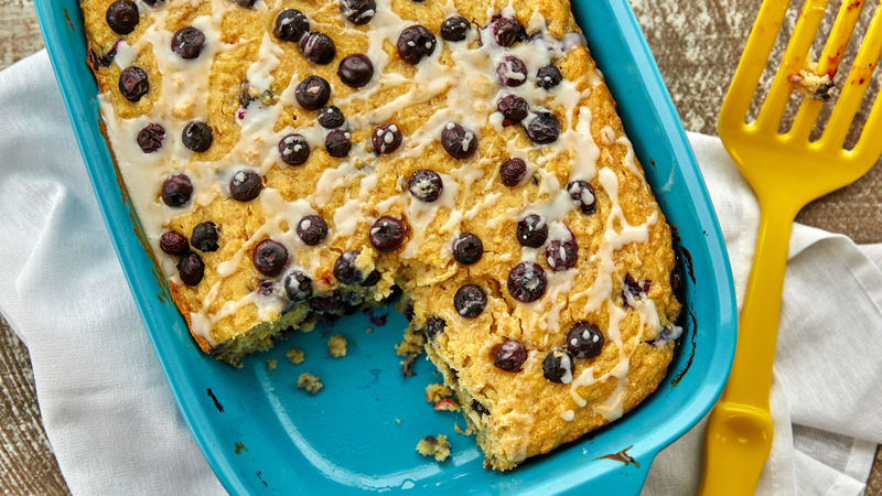 Lemon Blueberry Cake-Mix Baked Oatmeal