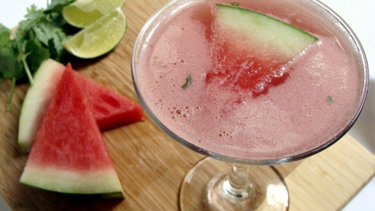 Watermelon Cilantro Margaritas