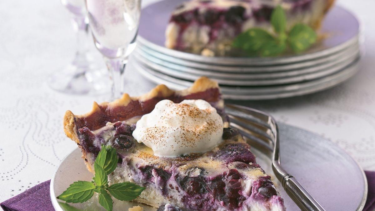 Blueberry Pudding Pie