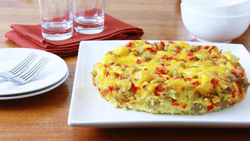 Overnight Slow-Cooker Egg Bake Recipe - Tablespoon.com